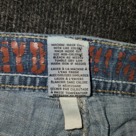 Hydraulic Denim Capri Pants Embroidered‎ Pockets Stretch Blue Size 16 - Picture 7 of 10